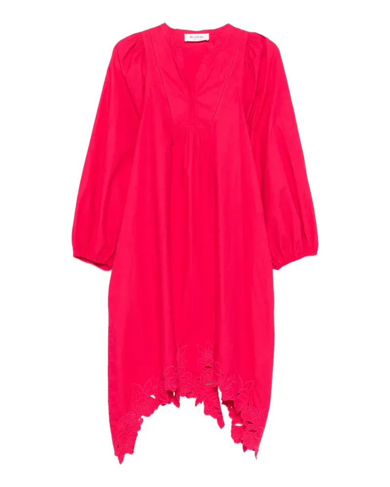 Blumarine Cut-Out-Minikleid mit Blumenstickerei - Rosa Rosa