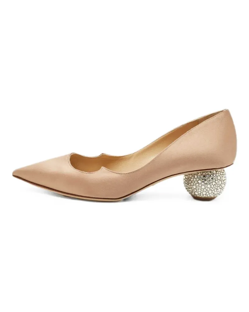 Paul Andrew Ankara Pumps mit Kristallen - Nude Nude