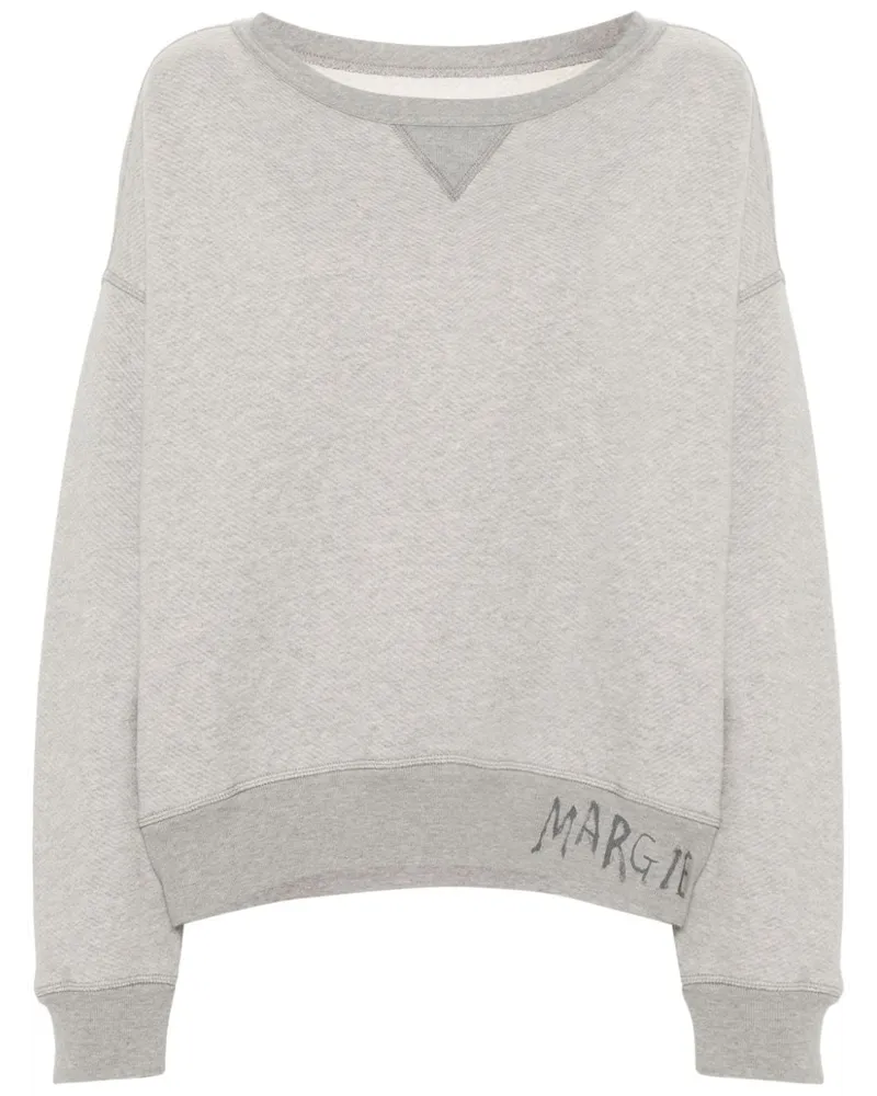 Maison Margiela Sweatshirt mit Logo-Print Grau