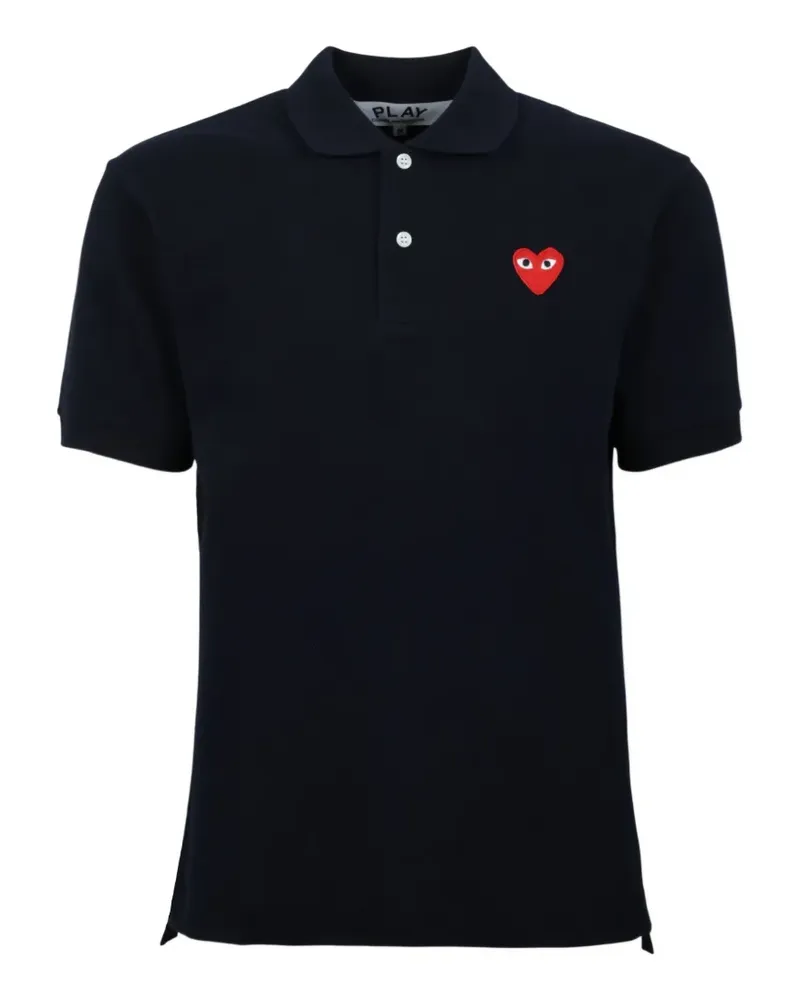 Comme des Garçons Poloshirt mit Herz-Patch - Blau Blau