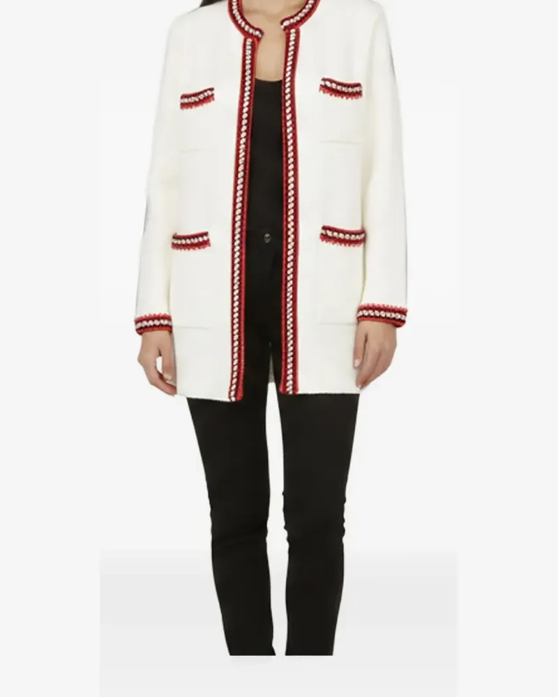 Sandro Luce textured-knit cardigan - Nude Nude