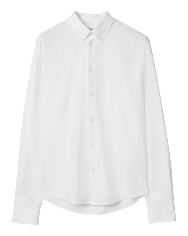 Burberry Oxford-Hemd mit Ritteremblem - Weiß Weiß