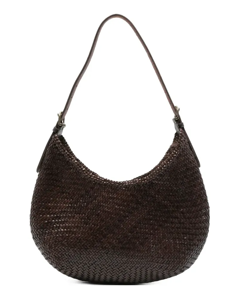 Dragon Diffusion Luna Mezza woven shoulder bag - Braun Braun
