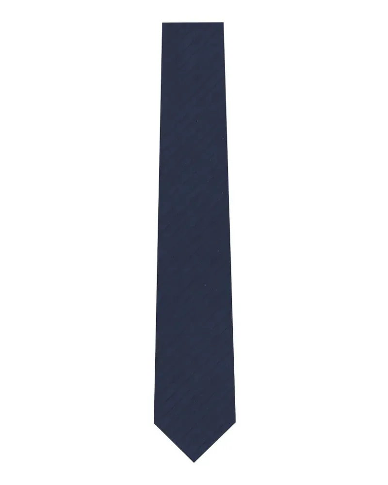 Gucci logo-pattern striped tie - Blau Blau