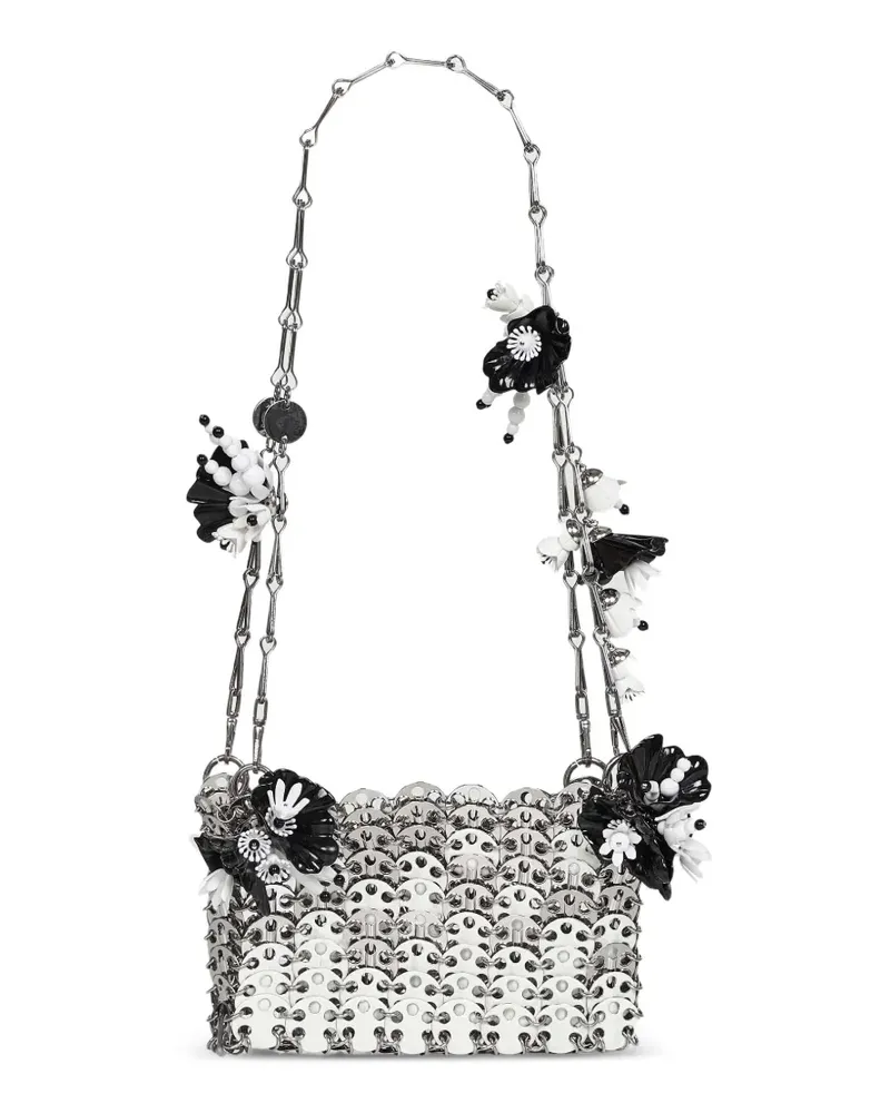 Paco Rabanne mini flower-embellished shoulder bag - Silber Silber