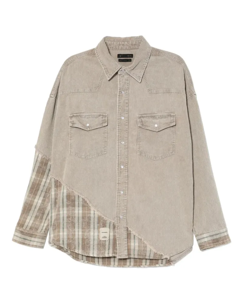 FIVE CM Hemd mit Logo-Patch - Grau Grau