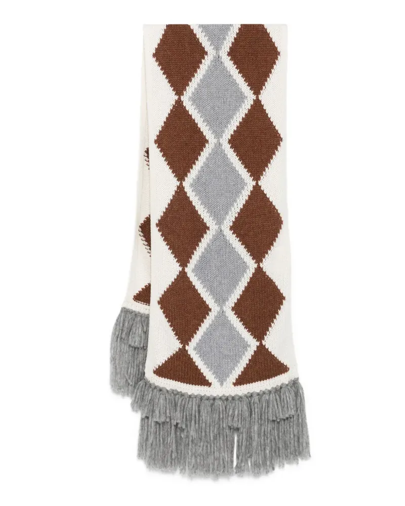 Ermanno Scervino Schal mit Rautenmuster - Nude Nude
