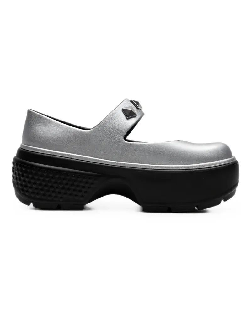 Crocs studded platform loafers - Silber Silber