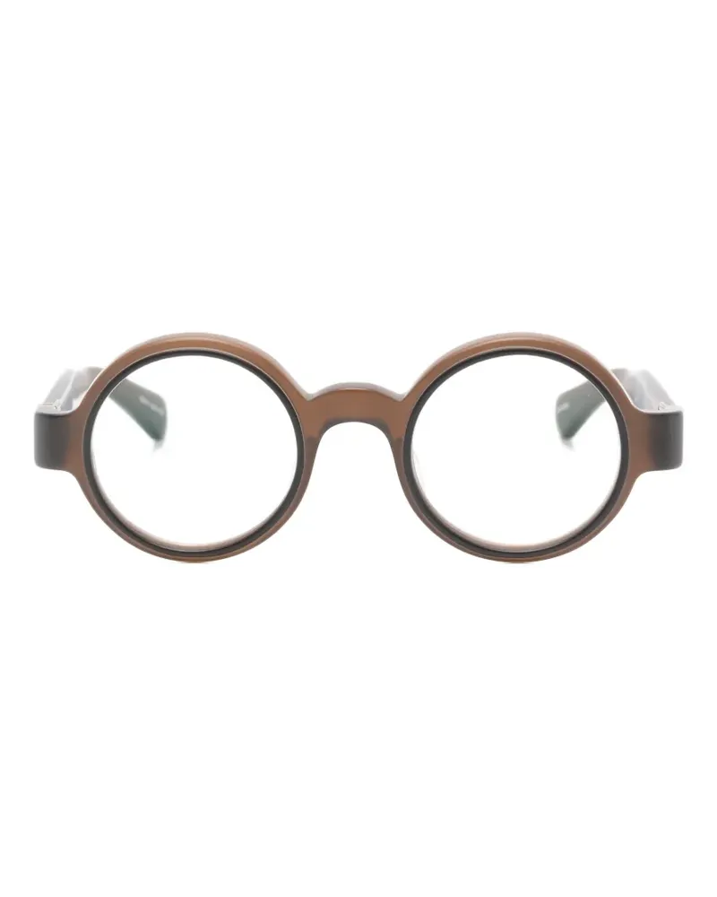 MATSUDA Brille mit rundem Gestell - Braun Braun