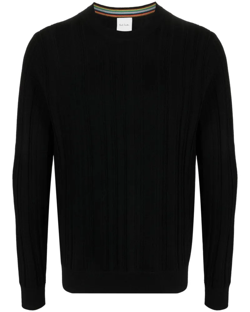 Paul Smith Merinopullover mit Rundhalsausschnitt - Schwarz Schwarz