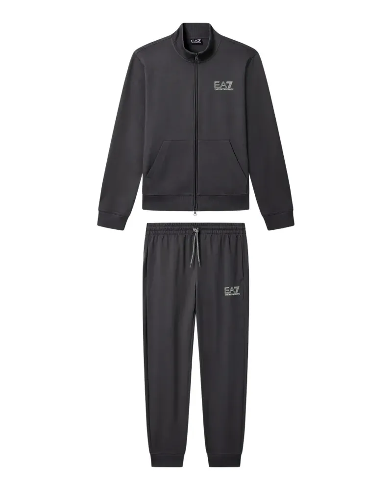 EA7 Jogginganzug mit Logo-Print - Grau Grau
