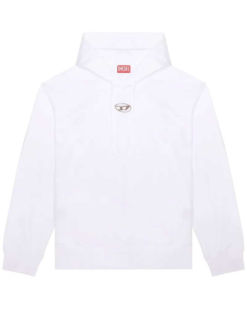 Diesel S-Macs-Od Hoodie aus Baumwolle - Weiß Weiß
