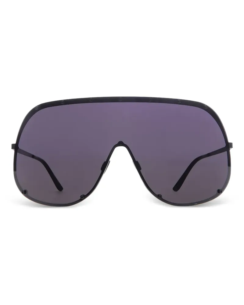 DRKSHDW by Rick Owens Sonnenbrille mit Shield-Gestell - Schwarz Schwarz