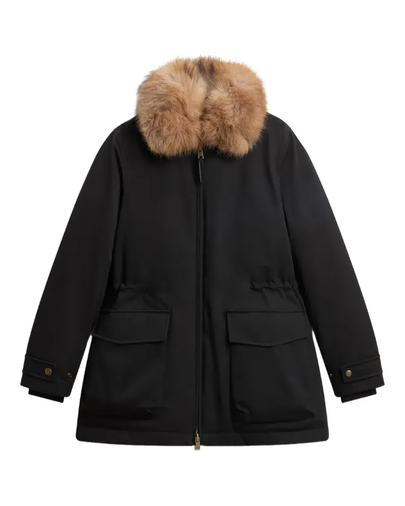 Woolrich Jacke mit Faux Fur-Kragen - Schwarz Schwarz