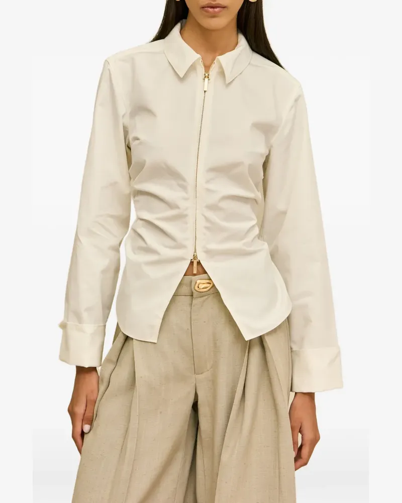 Cult Gaia Senne ruched shirt - Nude Nude