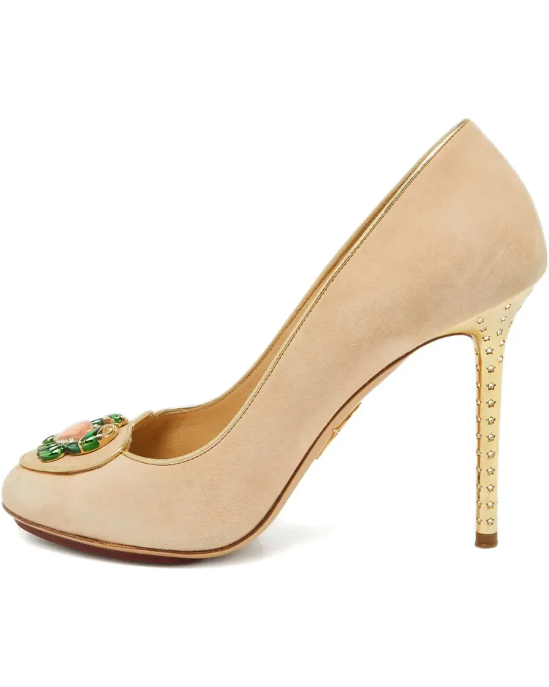 Charlotte Olympia Pre-owned Birthday Zodiac Pumps 110mm - Nude Nude