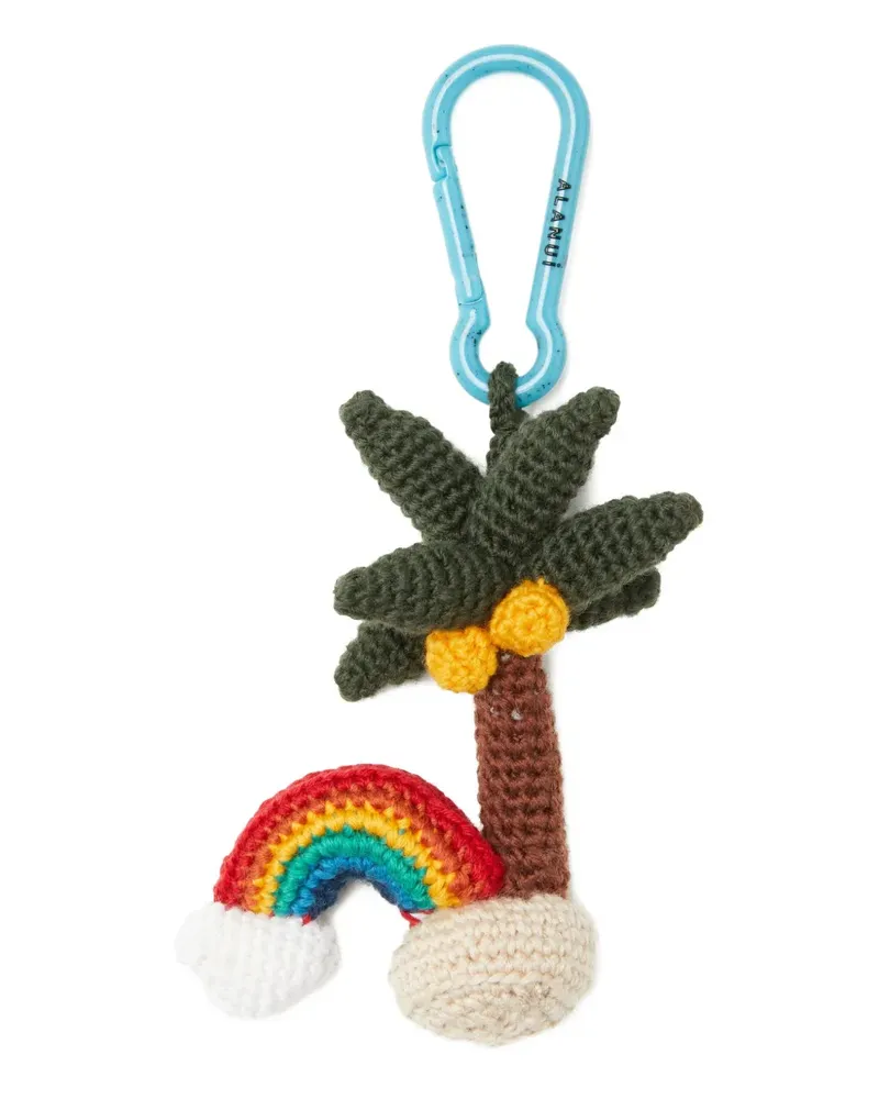 Alanui Regenbogen-Schlüsselanhänger mit Palme - Blau Blau