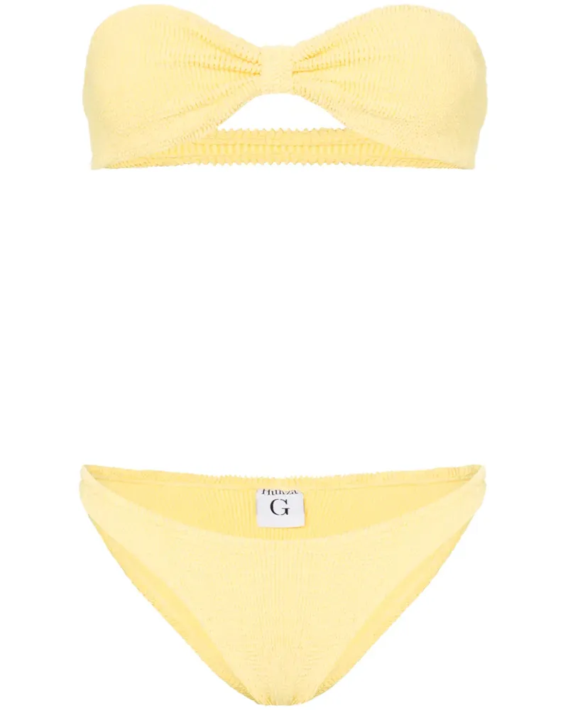 Hunza G Jean' Seersucker-Bikini - Gelb Gelb