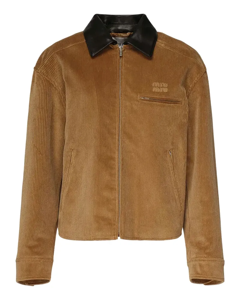 Miu Miu Klassische Cordjacke - Braun Braun