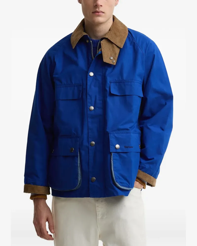 Barbour x Paul Smith Jacke mit Cordkragen - Blau Blau