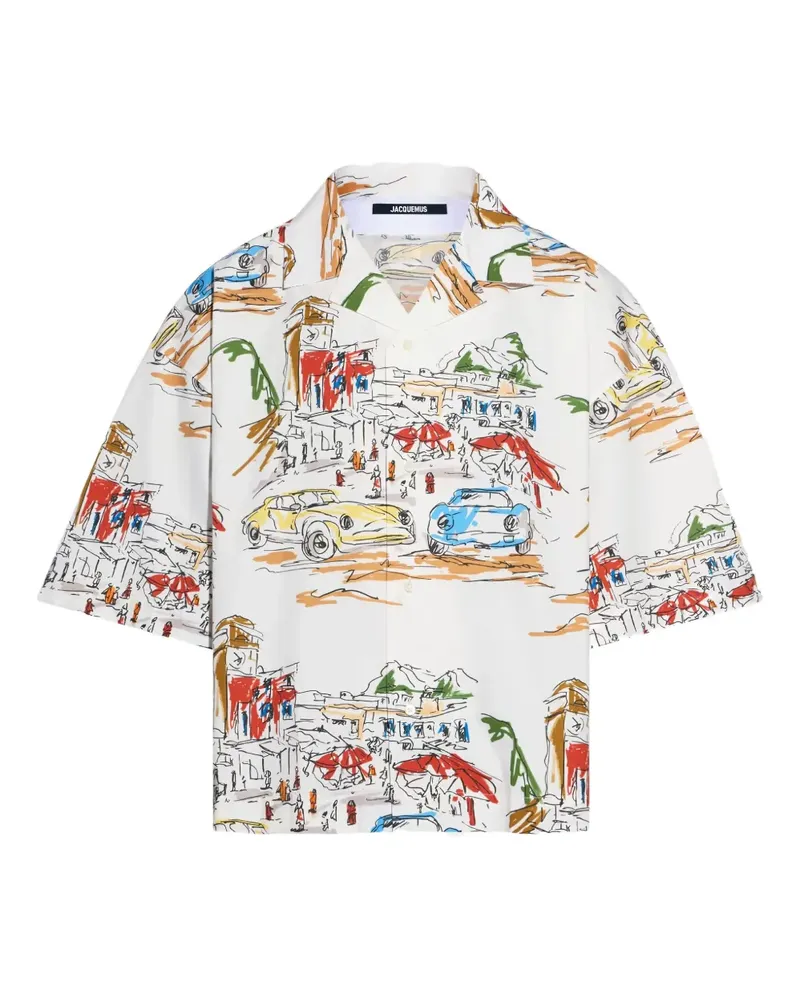 Jacquemus capri cars short-sleeve shirt - Weiß Weiß