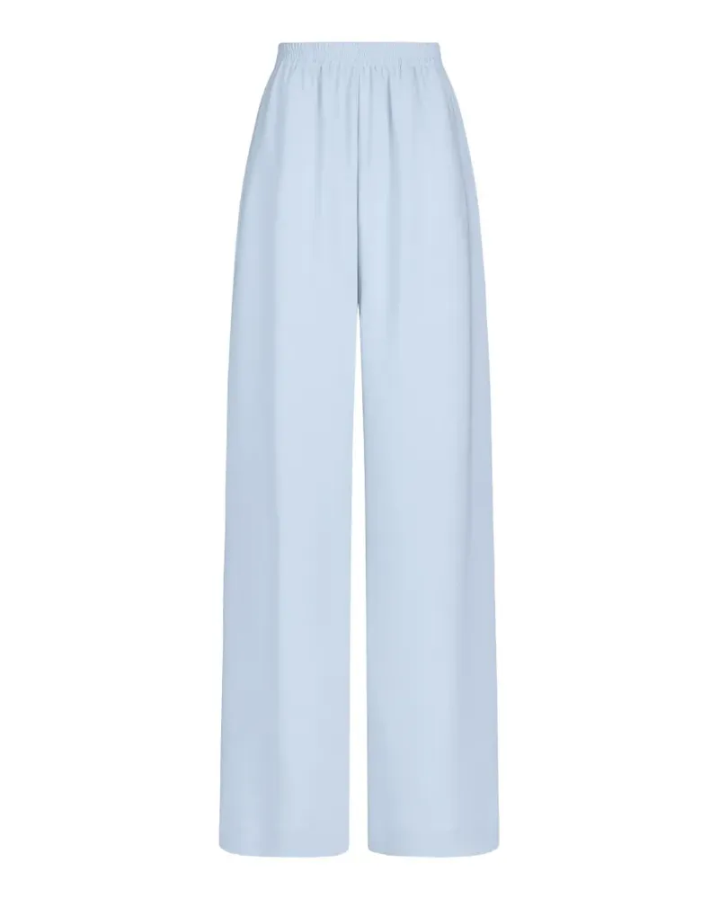 Oscar de la Renta Weite Hose mit Stretchbund - Blau Blau