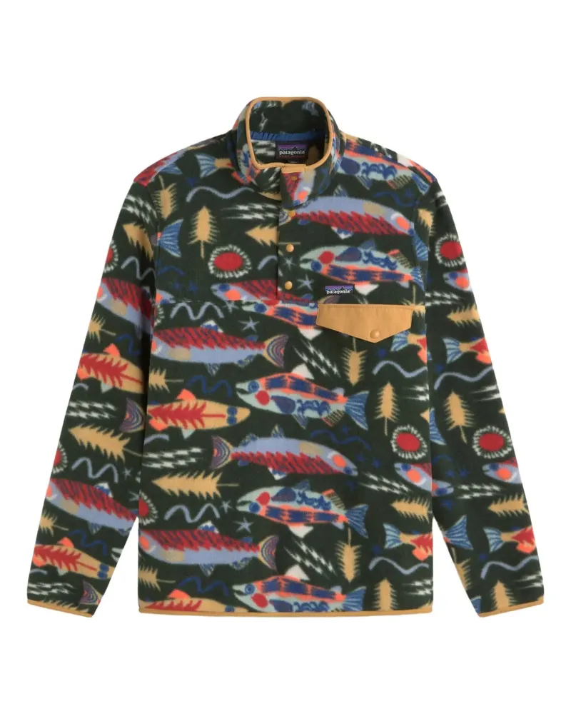 Patagonia Sweatshirt mit Snap-T®-Print - Grün Grün