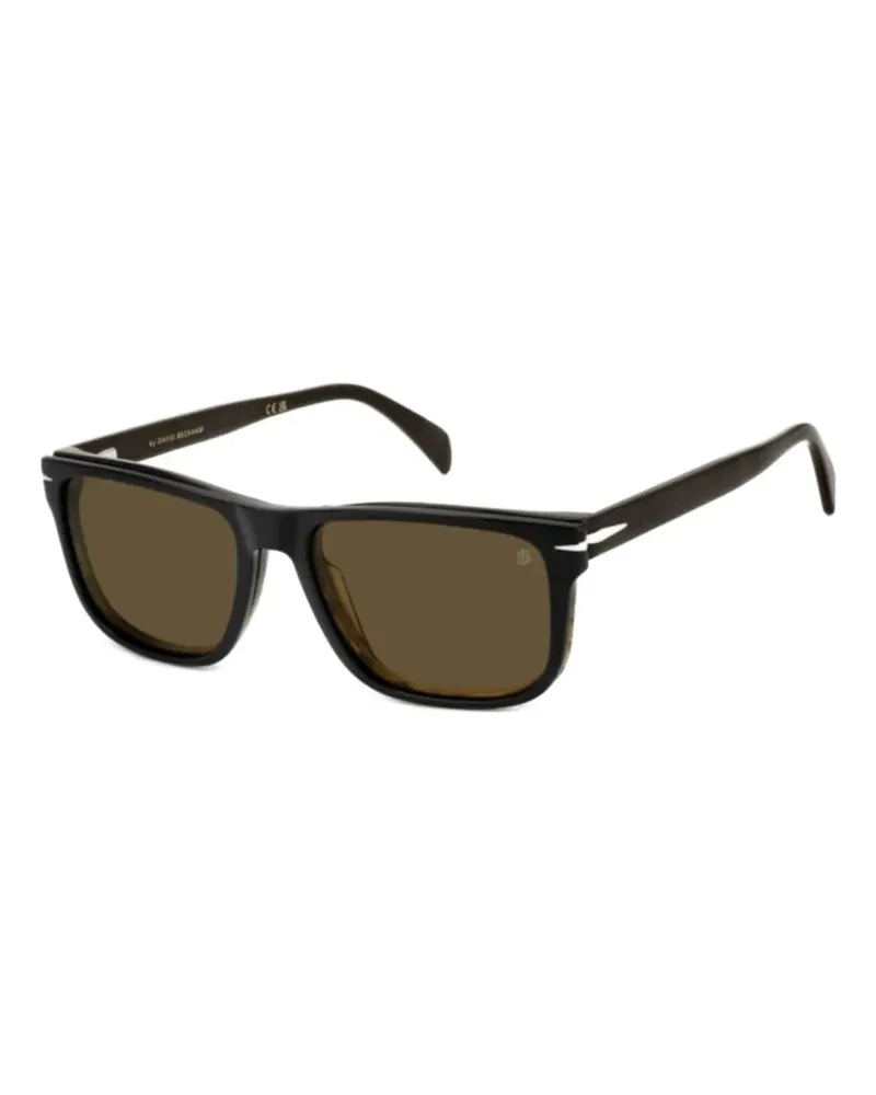 EYEWEAR by DAVID BECKHAM Clip-On-Sonnenbrille mit eckigem Gestell - Schwarz Schwarz