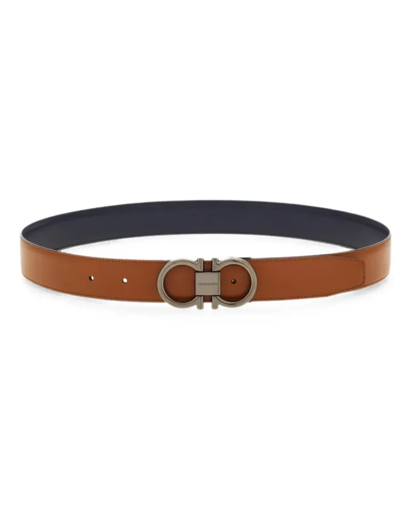 Ferragamo reversible and adjustable Gancini belt - Braun Braun