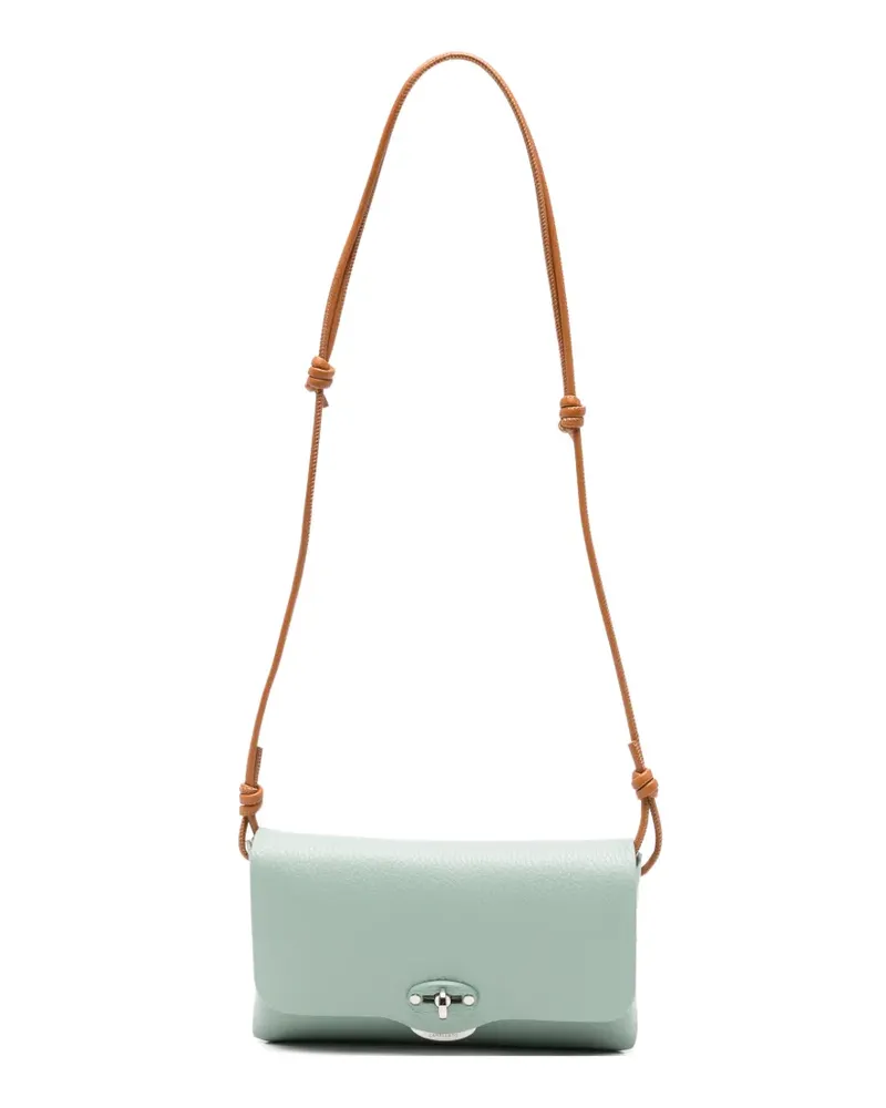 Zanellato Kleine Lettera Clutch mit Drehverschluss - Blau Blau