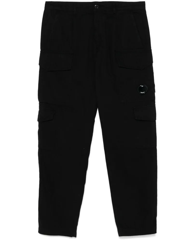 C.P. Company Cargohose mit Linsen-Detail - Schwarz Schwarz
