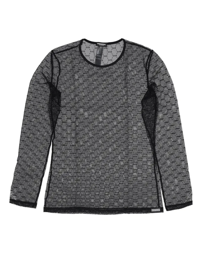 Dsquared2 Oberteil mit langen Ärmeln - Schwarz Schwarz