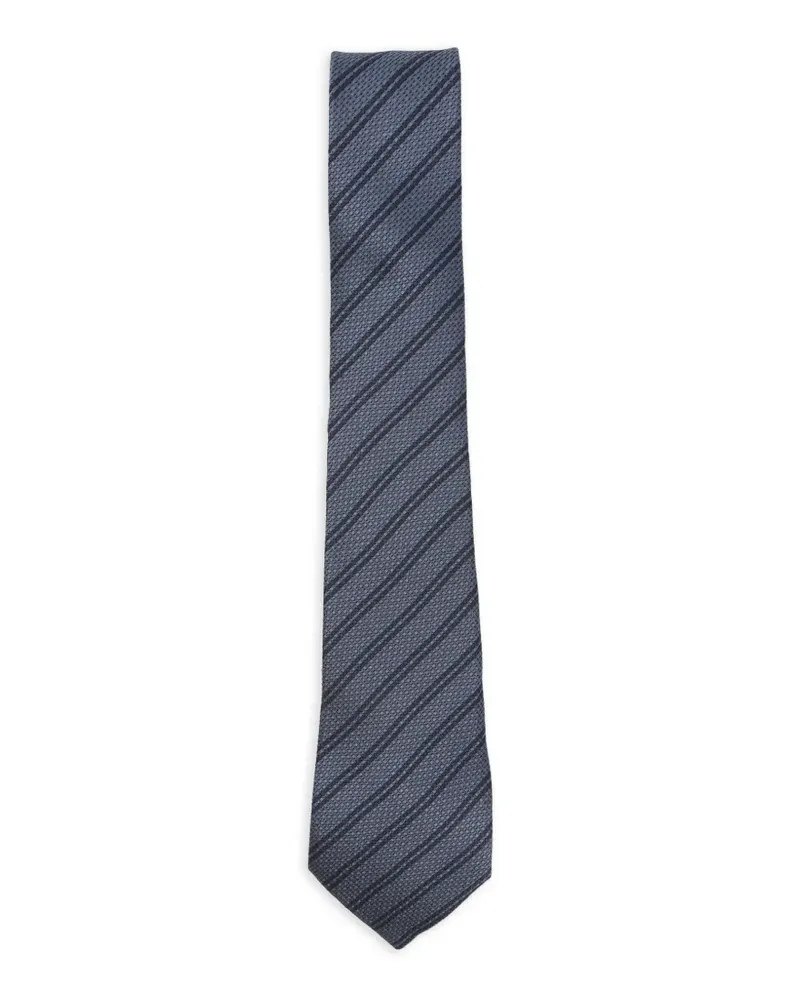 Ermenegildo Zegna Gestreifte Krawatte - Blau Blau