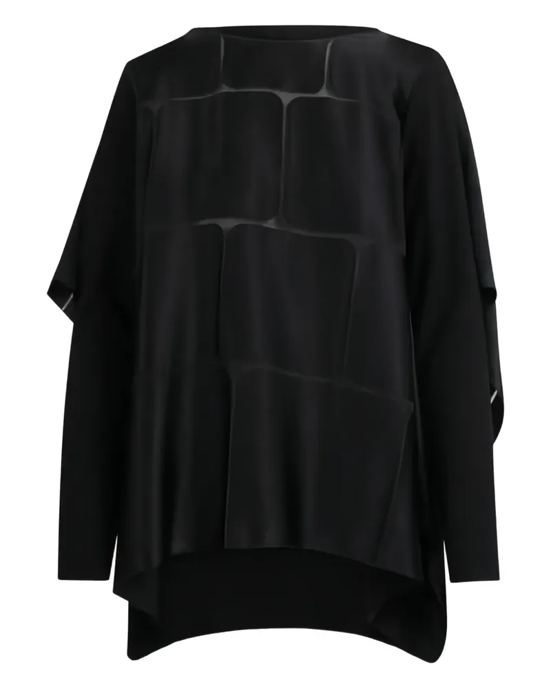 Pier Antonio Gaspari panelled long-sleeve sweatshirt - Schwarz Schwarz