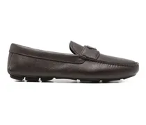 Loafer mit Triangel-Logo - Braun