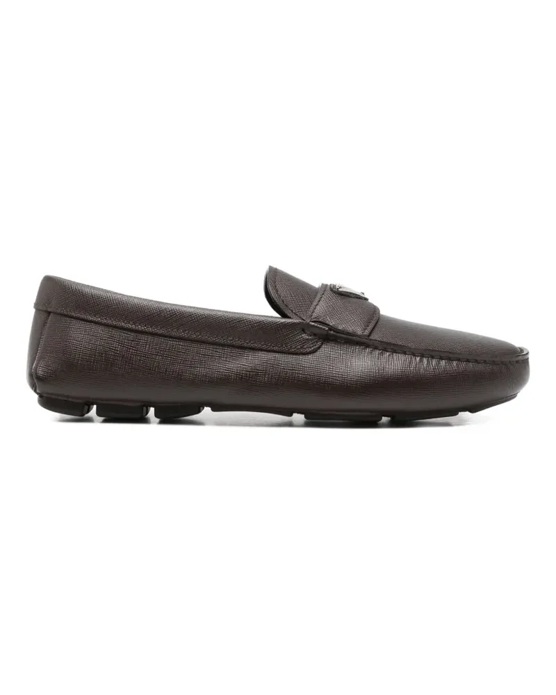 Prada Loafer mit Triangel-Logo - Braun Braun