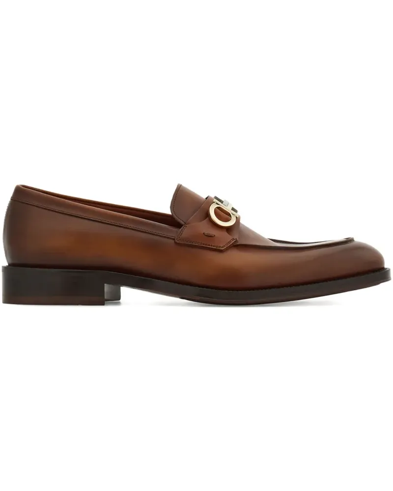 Ferragamo Loafer mit Gancini-Spange - Braun Braun