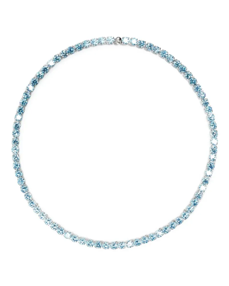 Swarovski Halskette mit Kristallen - Blau Blau