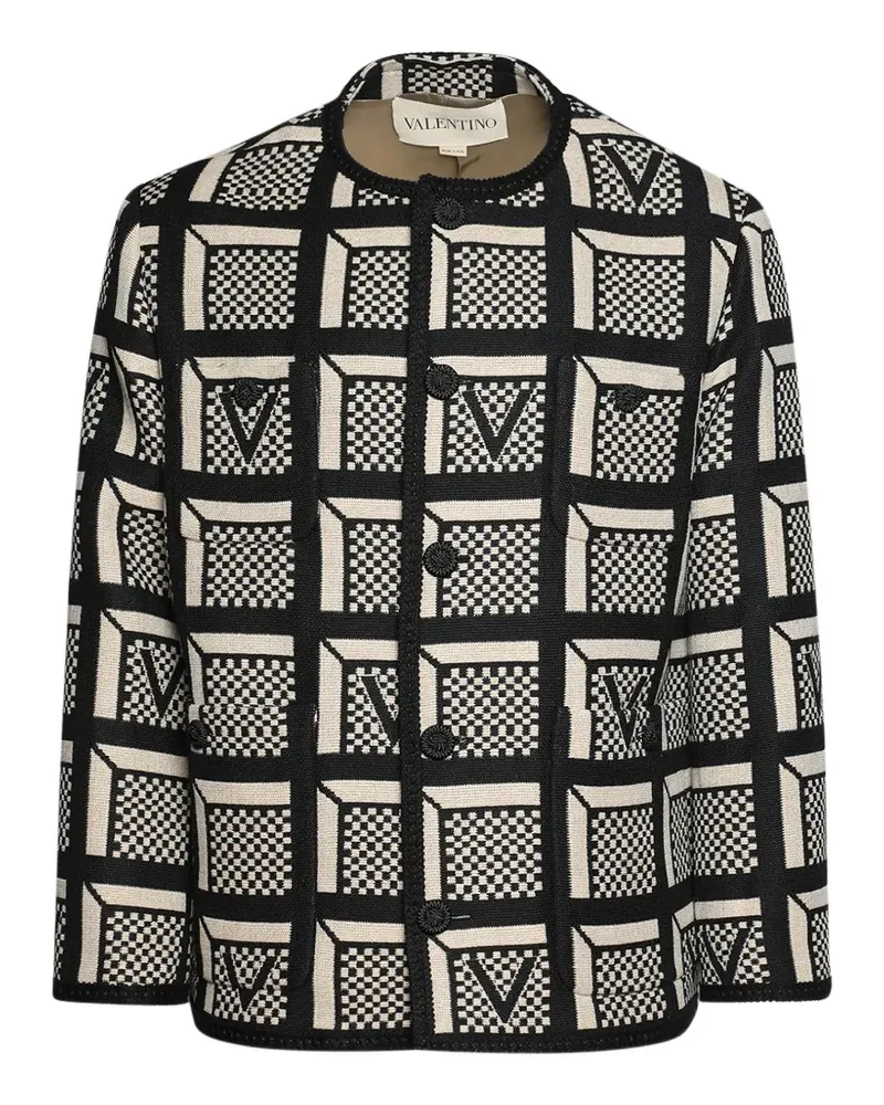 Valentino Garavani Caban patterned jacket - Schwarz Schwarz