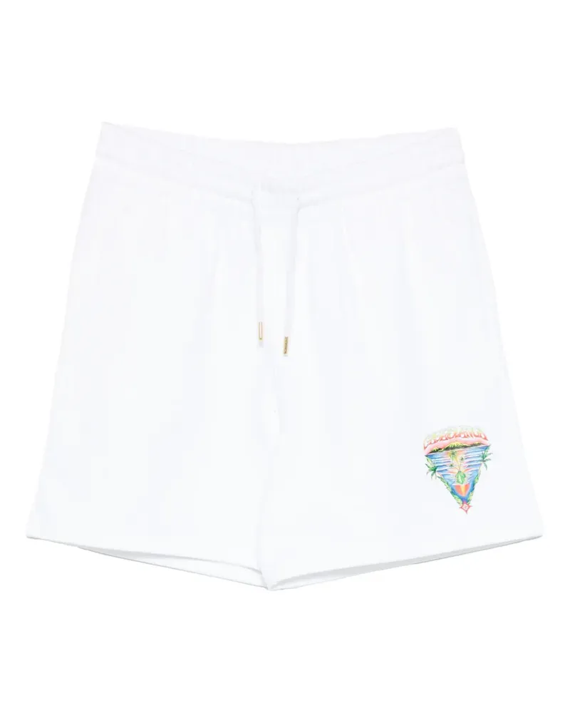 Casablanca Paris drawstring graphic track shorts - Weiß Weiß