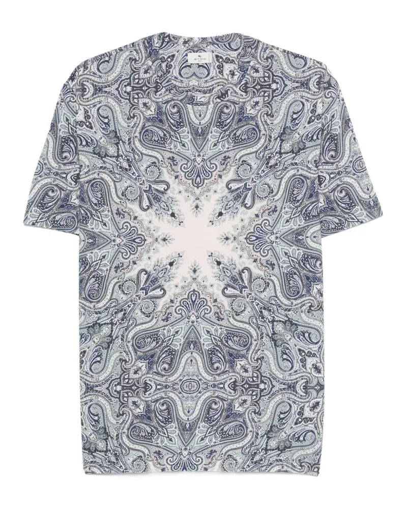 Etro T-Shirt mit Paisleymuster - Blau Blau