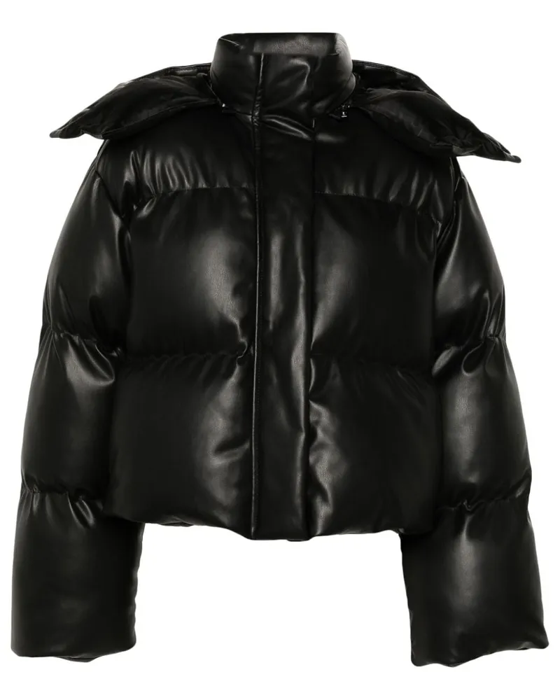 Stella McCartney Gefütterte Jacke aus Faux-Leder - Schwarz Schwarz