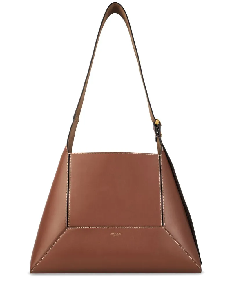 Jimmy Choo Mittelgroße Diamond Schultertasche - Braun Braun