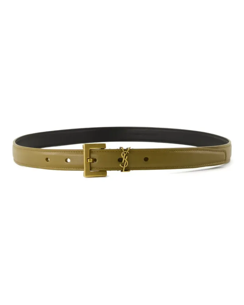 Saint Laurent cassandre buckle belt - Grün Grün