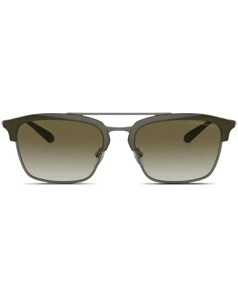 Emporio Armani Sonnenbrille mit geometrischem Gestell - Grün Grün