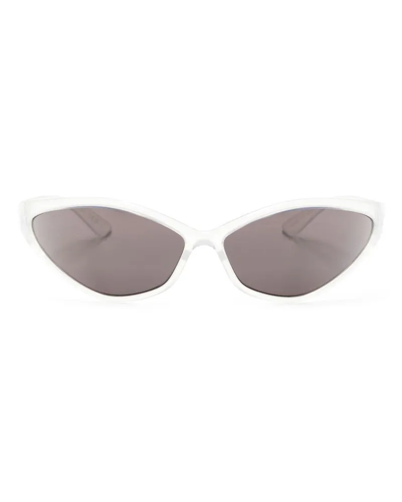 Balenciaga 90s Oval Sonnenbrille - Weiß Weiß