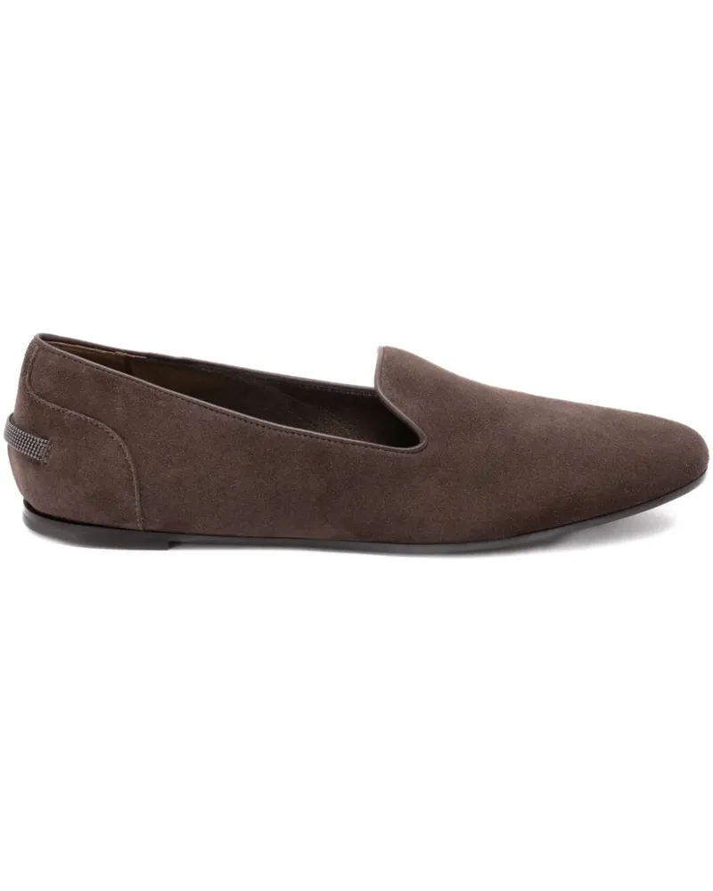 Brunello Cucinelli Loafer aus Wildleder - Braun Braun