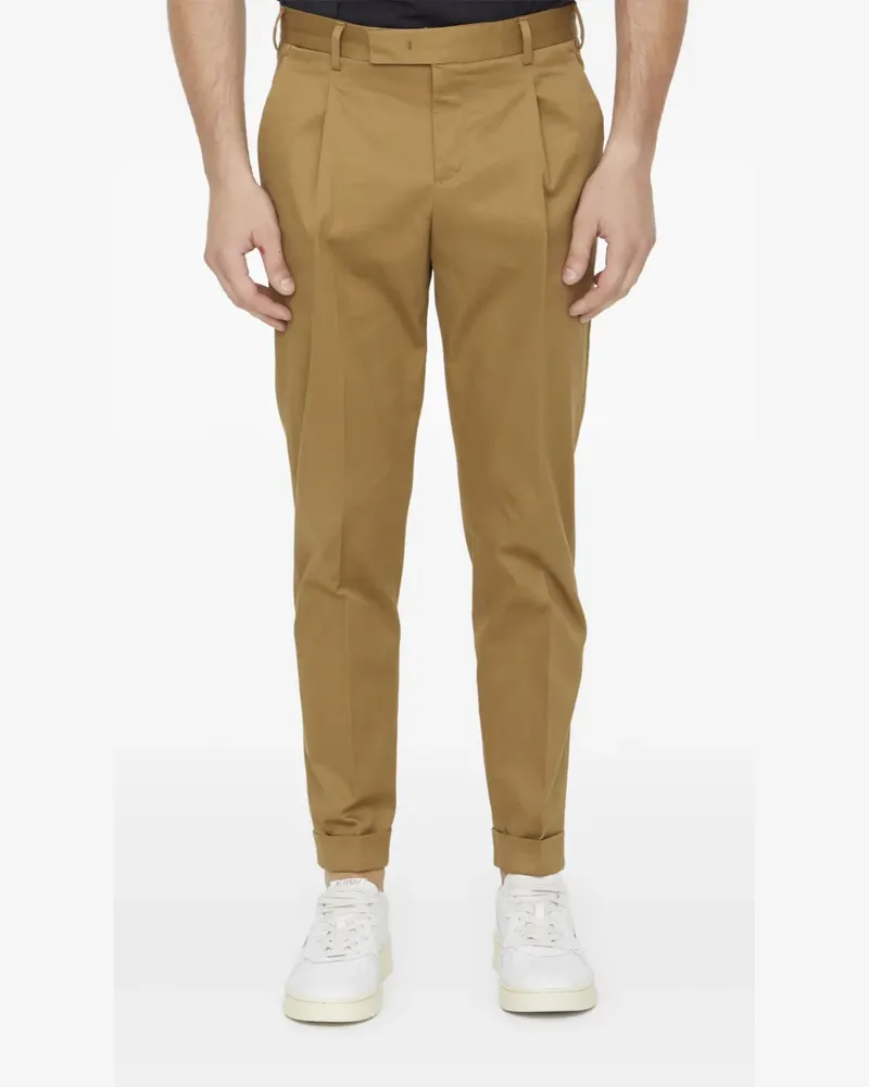 PT TORINO Cropped-Hose mit Tapered-Bein - Nude Nude