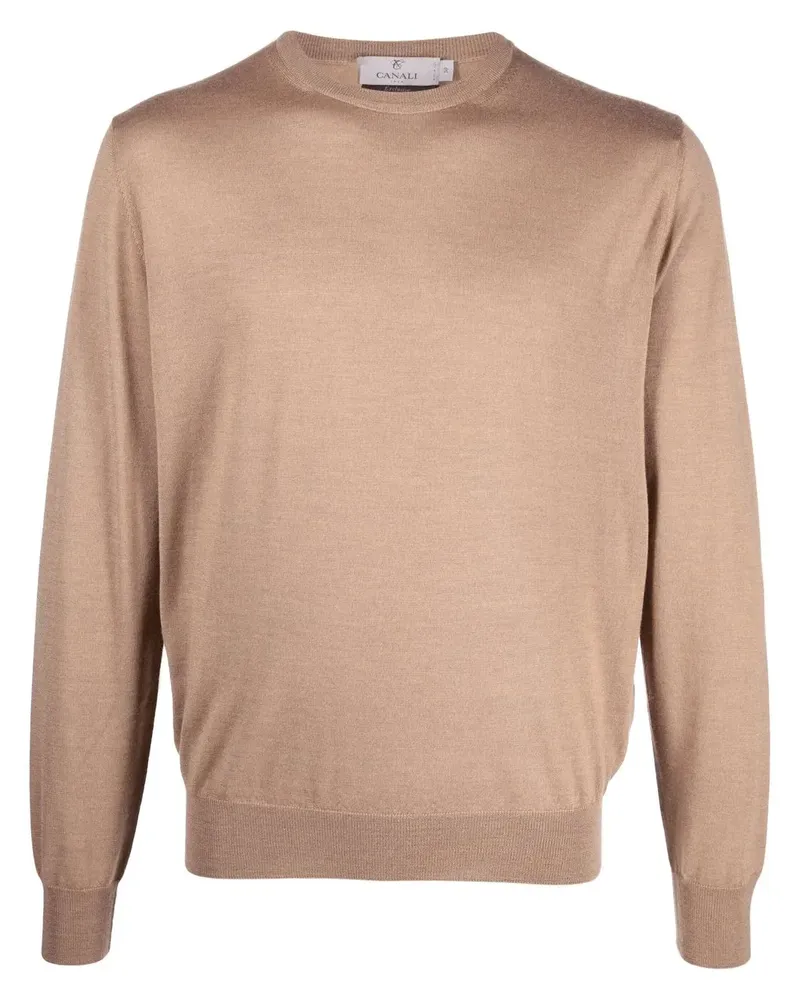 Canali Pullover mit Rundhalsausschnitt - Nude Nude