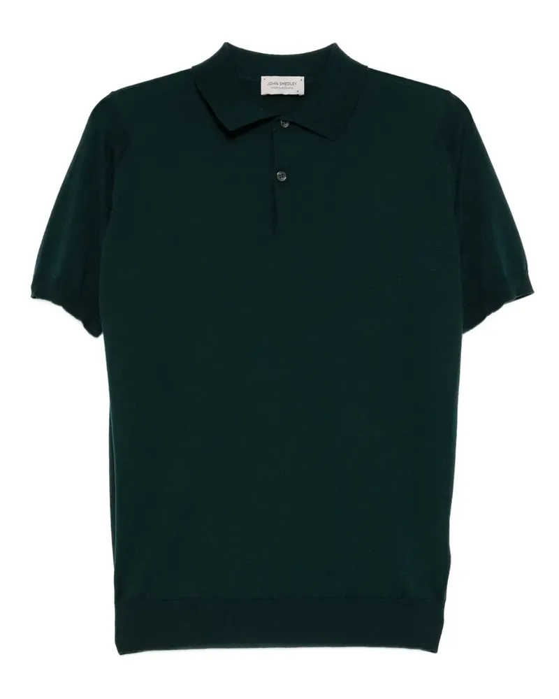 John Smedley Poloshirt aus Merinowolle - Grün Grün
